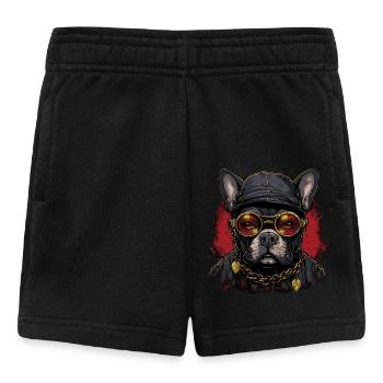 Französische Bulldogge mit Sonnenbrille - Baby Shorts - Schwarz - Vorne