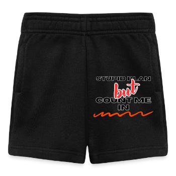 STUPID PLAN - Baby Shorts - Schwarz - Vorne