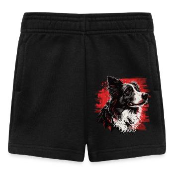 Border Collie Chien - Short Bébé - noir - Devant