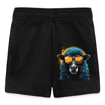 Cooles Schaf mit Sonnenbrille - Baby Shorts - Schwarz - Vorne