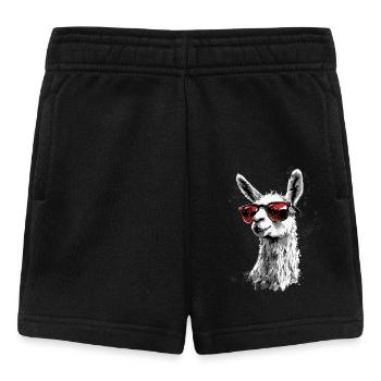 Drôle de lama alpaga - Short Bébé - noir - Devant