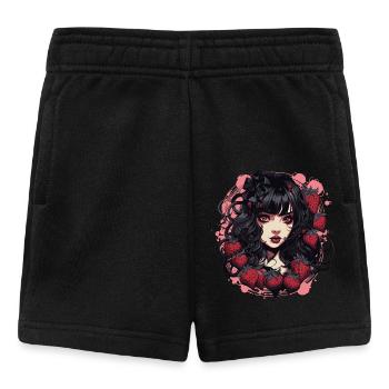 Emo Gothique Fraises Fille - Short Bébé - noir - Devant