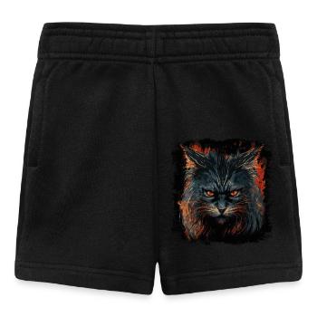 Le chat est de mauvaise humeur - Short Bébé - noir - Devant
