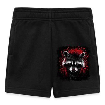Punky Raccoon - Baby Shorts - black - Front
