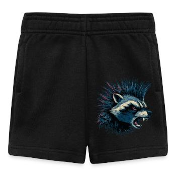 Angry Raccoon Punk - Baby Shorts - black - Front