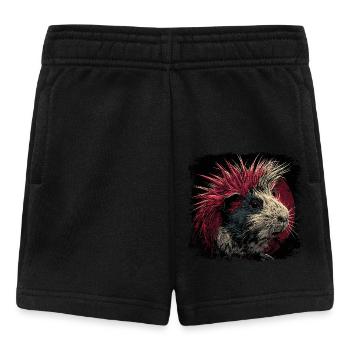 Cochon d’Inde Punk - Short Bébé - noir - Devant