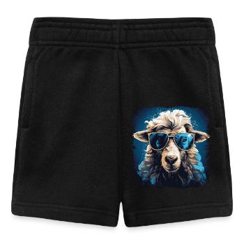 Cooles Schaf mit Sonnenbrille - Baby Shorts - Schwarz - Vorne