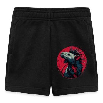 Punkrock Ratte - Baby Shorts - Schwarz - Vorne