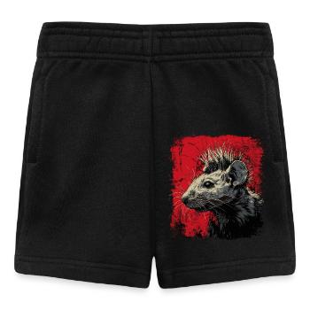 Punkrock Ratte - Baby Shorts - Schwarz - Vorne