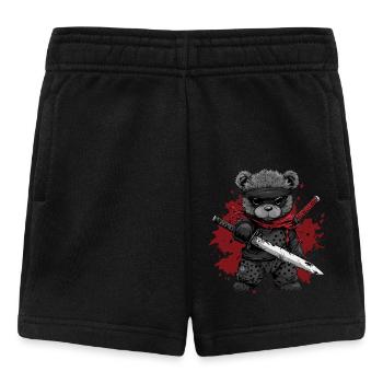 Ninja Teddy Bear - Baby Shorts - black - Front