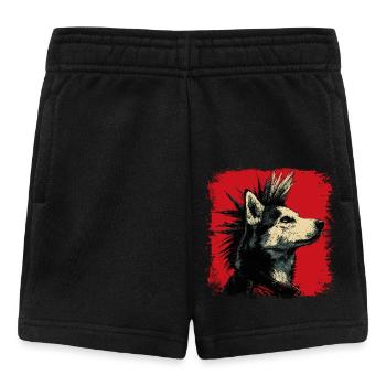 Husky Dog Punk - Baby Shorts - Schwarz - Vorne