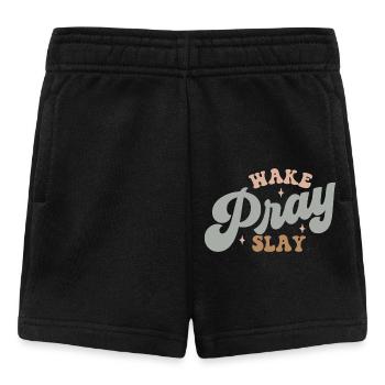 wake, pray, slay - Baby Shorts - black - Front