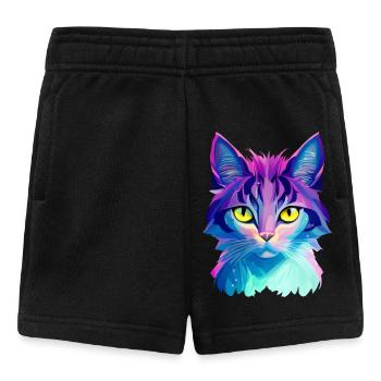 Katze Bunt - Baby Shorts - Schwarz - Vorne