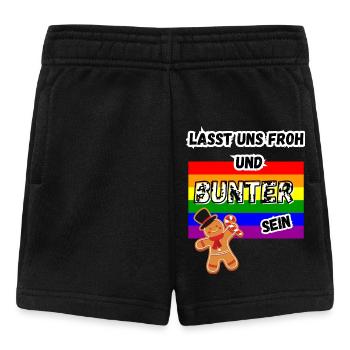 Lasst uns froh und BUNTER sein - Baby Shorts - Schwarz - Vorne