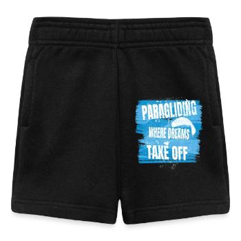 Paragliding: Where Dreams Take Off - Baby Shorts - Schwarz - Vorne