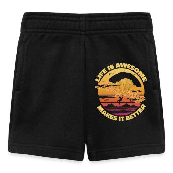 Live Is Awesome – Paragliding Makes It Better - Baby Shorts - Schwarz - Vorne