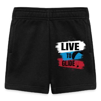 Live to Glide – Paragliding Design - Baby Shorts - black - Front