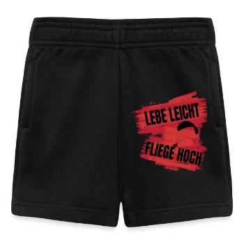 Vivre léger, voler haut - Short Bébé - noir - Devant