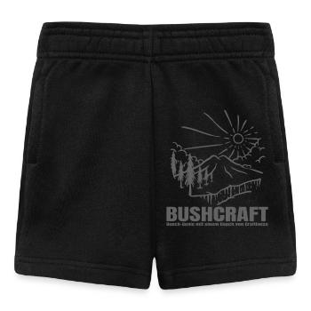 Bushcraft - Busch Genie mit Craftiness - Baby Shorts - Schwarz - Vorne