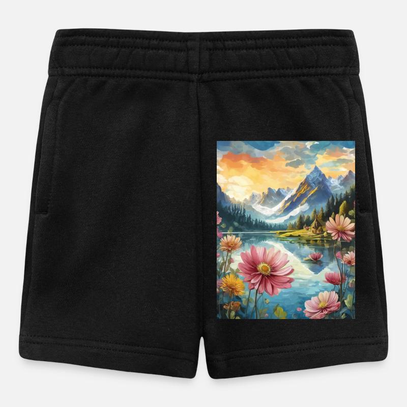 Mountains - Baby Shorts - black