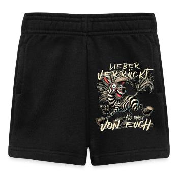 Zèbre fou Mieux fou qu’un de euc - Short Bébé - noir - Devant