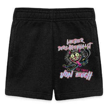 Katze Lieber durchgeknallt als einer von euch - Baby Shorts - Schwarz - Vorne