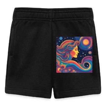Vierge Astrologie Né Cadeau - Short Bébé - noir - Devant