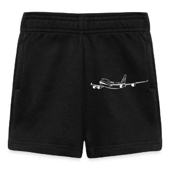 Flugzeug - Baby Shorts - Schwarz - Vorne