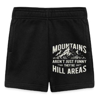 Mountains are hill areas - hilarious pun - Baby Shorts - black - Front