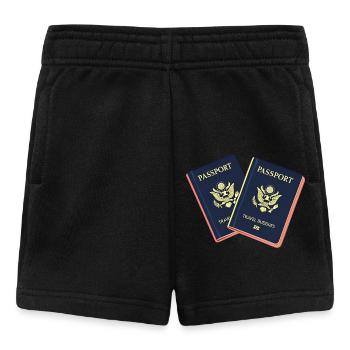 Travel Buddies – Reisepass Design - Baby Shorts - Schwarz - Vorne