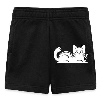 Purring Cuddly Cats Drawing - Baby Shorts - black - Front