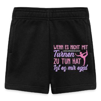 Turnen Mädchen Gymnastik Turnanzug Turnerin - Baby Shorts - Schwarz - Vorne