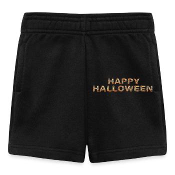 Happy Halloween Kürbis Schriftzug gruselig gruselig - Baby Shorts - Schwarz - Vorne