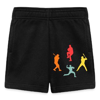 Baseball Player Evolution Baseball - Baby Shorts - black - Front