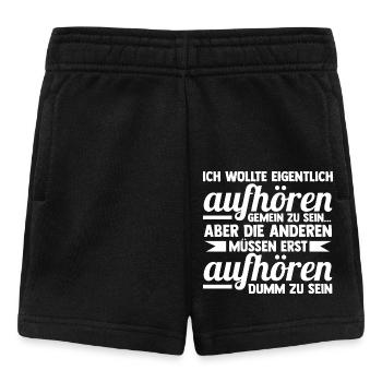 Ich Wollte Aufhören Gemein Zu Sein - Baby Shorts - Schwarz - Vorne