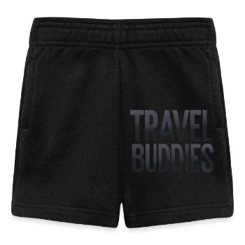 Travel Buddies – Design minimaliste - Short Bébé - noir - Devant
