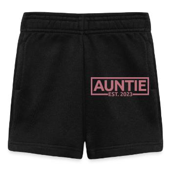 Tante Est. 2023, Tante zu sein, Schwangerschaft enthüllen - Baby Shorts - Schwarz - Vorne