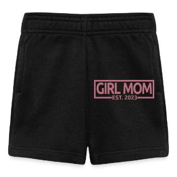 Mädchen Mama Est. 2023 Baby Shower Schwangerschaft Enthüllung - Baby Shorts - Schwarz - Vorne
