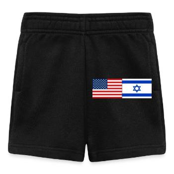 USA Israel Flag - Baby Shorts - black - Front