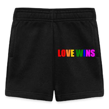 Love wins - Baby Shorts - Schwarz - Vorne