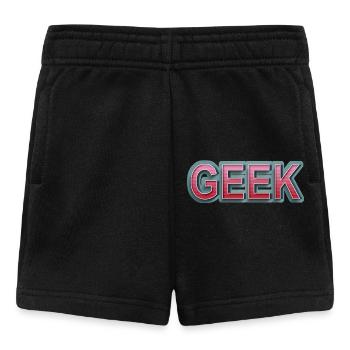 GEEK comic retro lettering - Baby Shorts - black - Front