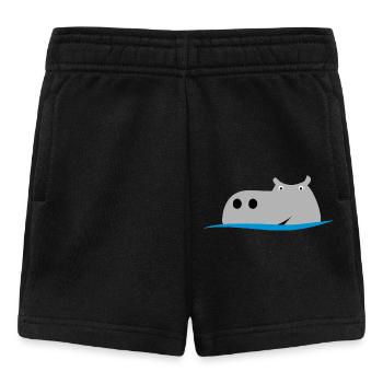 Nilpferd - Baby Shorts - Schwarz - Vorne