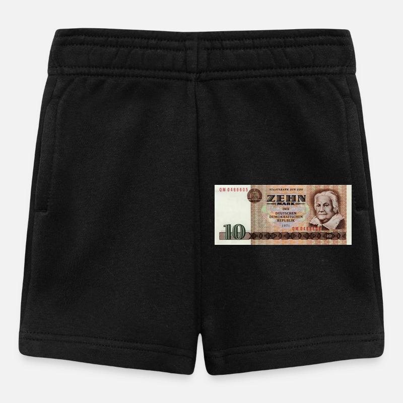 10 marks de la RDA - Short Bébé - noir