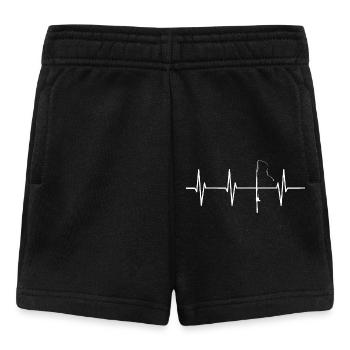 Cardiofréquence Pêche pêcheur coeur - Short Bébé - noir - Devant
