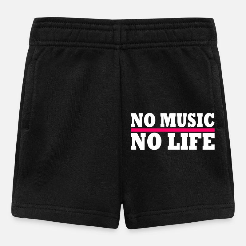 No music no life - Short Bébé - noir