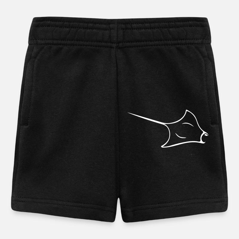 Mantarochen im eleganten Flug - Baby Shorts - Schwarz