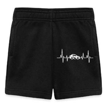 E-car electric car heartbeat - Baby Shorts - black - Front
