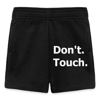 Nicht anfassen. Schwarzer Humor. - Baby Shorts - Schwarz - Vorne