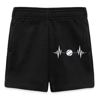 Battements de cœur de baseball - Short Bébé - noir - Devant