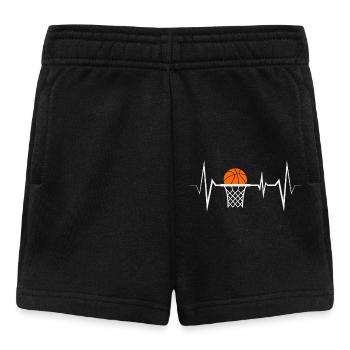 Basketball Basketball Player Heartbeat - Short Bébé - noir - Devant